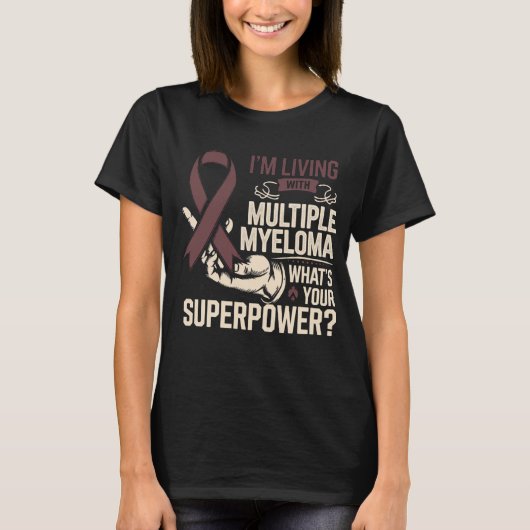 Multiple Myeloma Awareness Myeloma Superpower Tシャツ (正面)