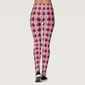 Multiple Myeloma Cancer Awareness Burgundy Plaid レギンス (裏面)