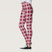 Multiple Myeloma Cancer Awareness Burgundy Plaid レギンス (左)