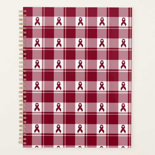 Multiple Myeloma Cancer Awareness Plaid Planner プランナー手帳 (正面)