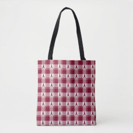 Multiple Myeloma Cancer Awareness Plaid Tote トートバッグ