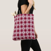 Multiple Myeloma Cancer Awareness Plaid Tote トートバッグ (クローズアップ)