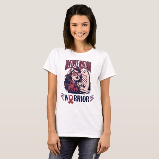 Multiple Myeloma Warrior Believe and Fight Tシャツ (正面フル)