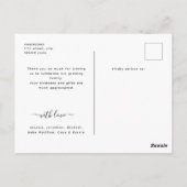 Multiple Photo Collage Chic Scriptベビーありがとう ポストカード (裏面)