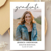  Multiple Photo Graduation Card, Minimalist Senior 招待状