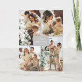 Multiple Photo Merry Christmas Grey Folded シーズンカード (正面)