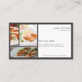 Multiple photos chef caterer food professional 名刺 (裏面)