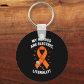Multiple Sclerosis Awareness 2025 -orange Ribbon_  キーホルダー (正面)