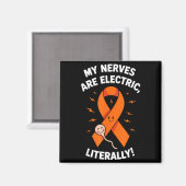 Multiple Sclerosis Awareness 2025 -orange Ribbon_  マグネット (正面/裏面)