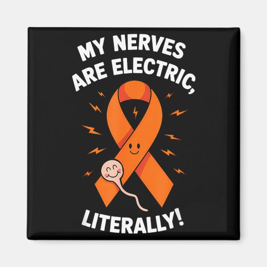 Multiple Sclerosis Awareness 2025 -orange Ribbon_  マグネット (正面)