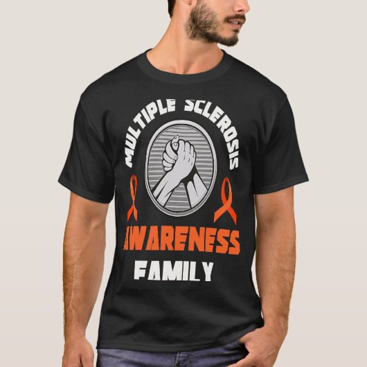 Multiple Sclerosis Awareness Family MS Warrior Tea Tシャツ (正面)