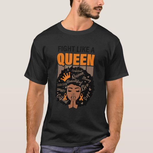 Multiple Sclerosis Awareness Fight Like A Queen Tシャツ (正面)