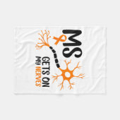 Multiple Sclerosis Awareness Gets On My Nerves Ora フリースブランケット (正面(横))