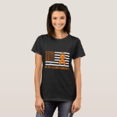 Multiple Sclerosis Awareness - Ribbon Flag  Tシャツ (正面フル)