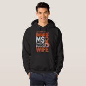 Multiple Sclerosis MS Awareness Badass Warrior Wif パーカ (正面フル)