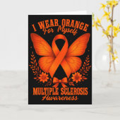 Multiple Sclerosis Ms Awareness I Wear Orange For  カード (黄色い花)