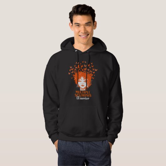Multiple Sclerosis Warrior Butterfly MS Awareness パーカ (正面フル)