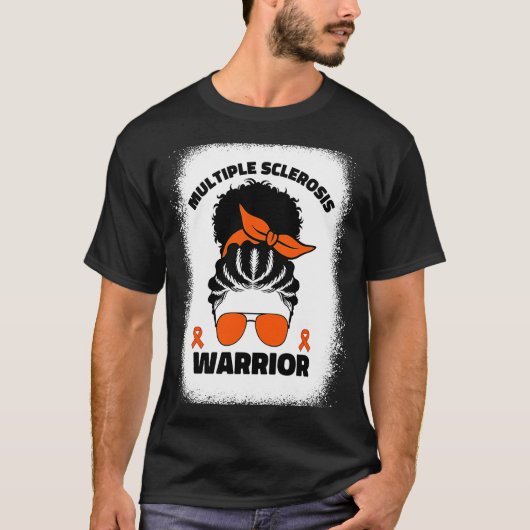 Multiple Sclerosis Warrior For Afro Black Women Ms Tシャツ (正面)