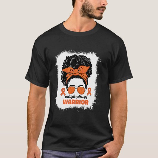 Multiple Sclerosis Warrior For Afro Black Women Ms Tシャツ (正面)