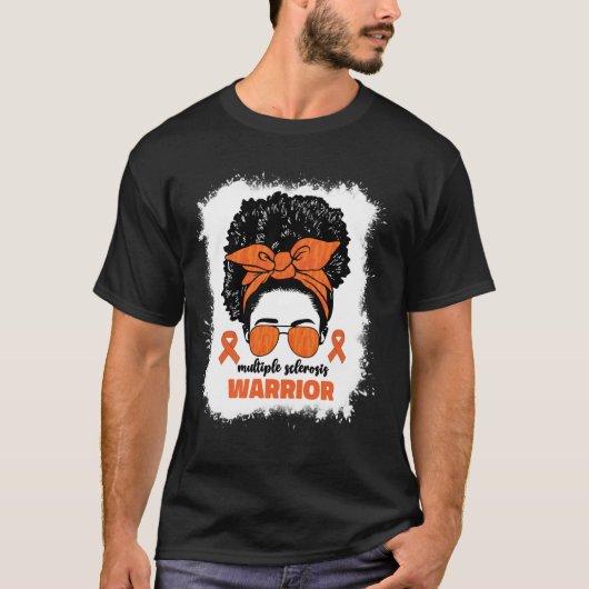 Multiple Sclerosis Warrior For Afro Black Women Ms Tシャツ (正面)