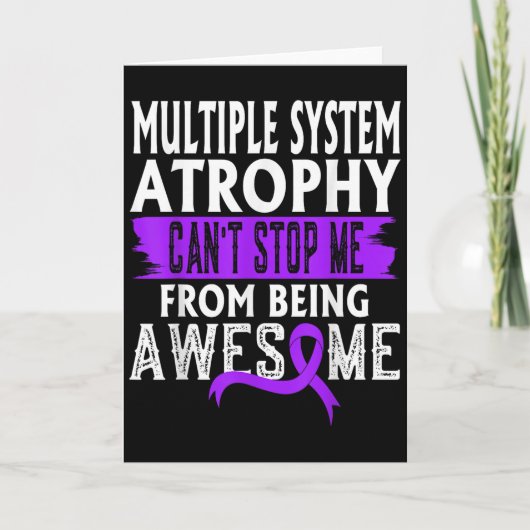 Multiple System Atrophy Msa Awareness Can't Stop M カード (正面)