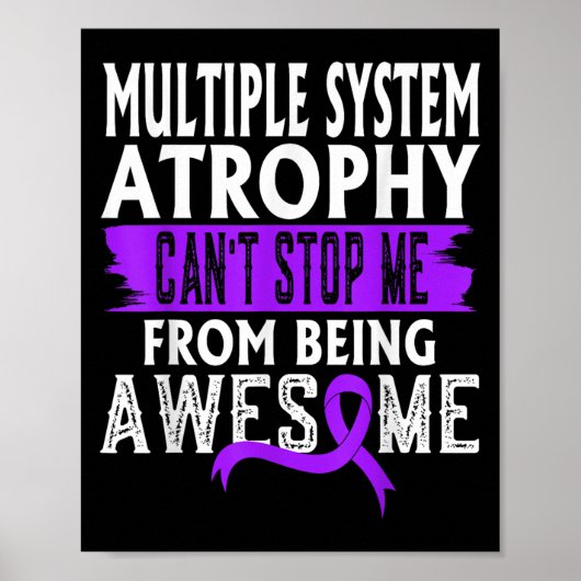Multiple System Atrophy Msa Awareness Can't Stop M ポスター (正面)