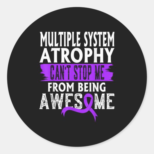 Multiple System Atrophy Msa Awareness Can't Stop M ラウンドシール (正面)