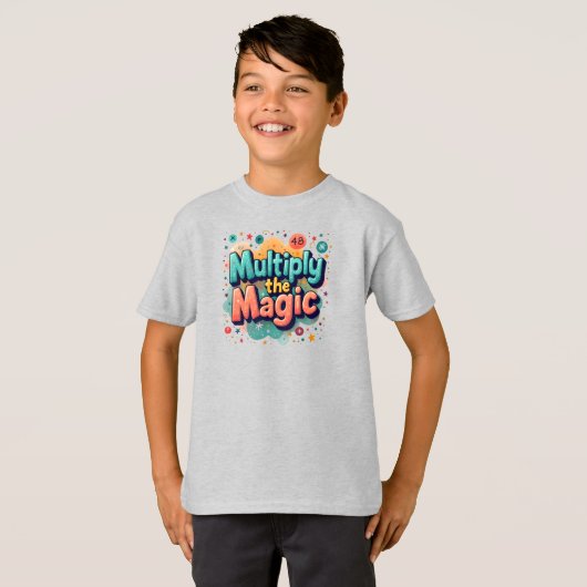  Multiply the Magic – Fun Math Quote Tシャツ (正面フル)