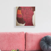 Multiracial Art Stretched Canvas Print キャンバスプリント (インサイチュ (リビング))