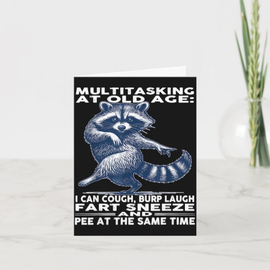 Multitasking At Old Age I Can Cough Burp Laugh Far カード (正面)