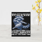 Multitasking At Old Age I Can Cough Burp Laugh Far カード (黄色い花)