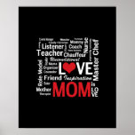 Multitasking Mom - Mother's Day or Mom's Birthday ポスター<br><div class="desc">A design that sums up all the amazing roles that mothers play in our lives.</div>