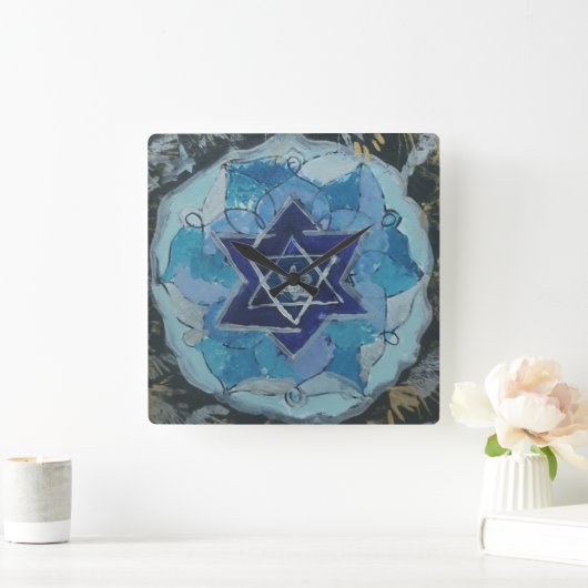 Multiverse Star of David スクエア壁時計 (ホーム)