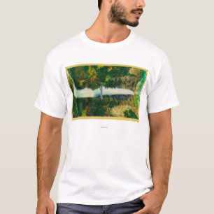 Multnomahの滝およびBensonの足橋 Tシャツ