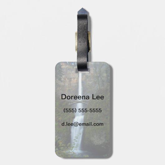 Multnomahの滝 ラゲッジタグ (裏面縦)