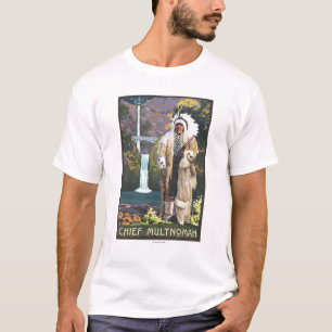 Multnomahの滝、OregonChief Multnomah Tシャツ