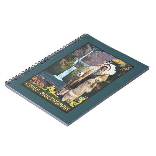 Multnomah滝、OregonChief Multnomah ノートブック (左側)