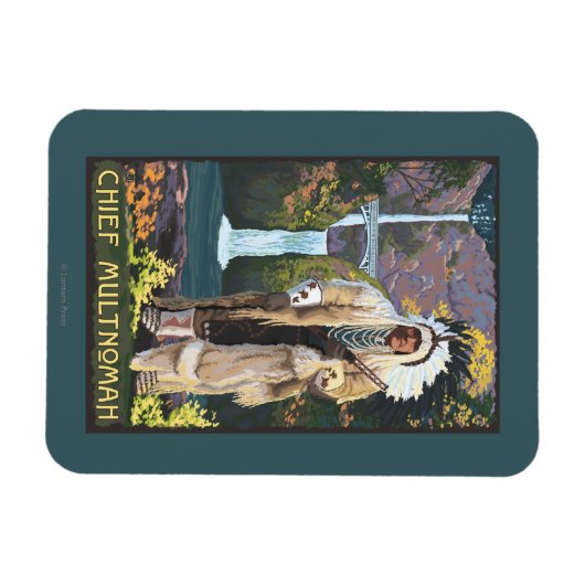 Multnomah滝、OregonChief Multnomah マグネット (横)