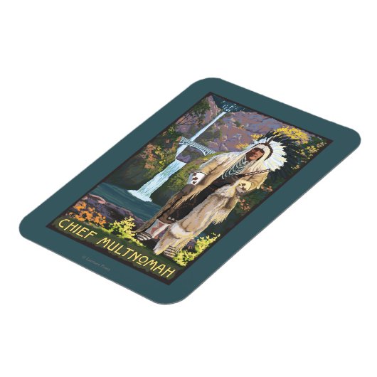 Multnomah滝、OregonChief Multnomah マグネット (左側)