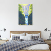 Multnomah滝、OregonMaiden of the滝 キャンバスプリント (インサイチュ (寝室))