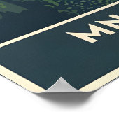 Multnomah Falls Oregon ポスター (角)