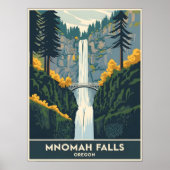 Multnomah Falls Oregon ポスター (正面)