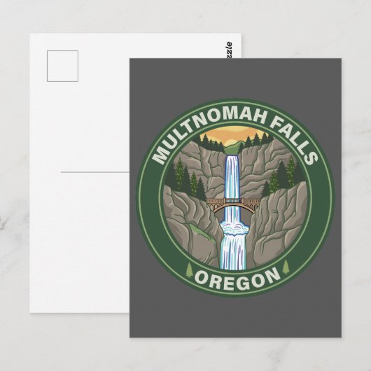 Multnomah Falls Oregon ポストカード (正面/裏面)