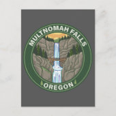 Multnomah Falls Oregon ポストカード (正面)