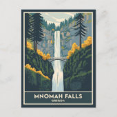 Multnomah Falls Oregon ポストカード (正面)