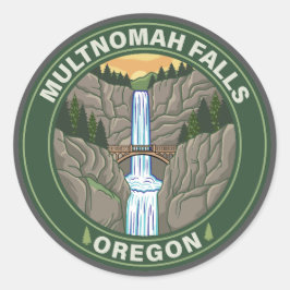 Multnomah Falls Oregon ラウンドシール