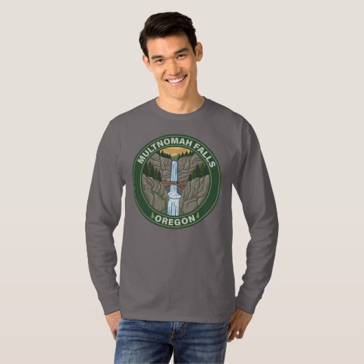 Multnomah Falls Oregon Tシャツ (正面フル)