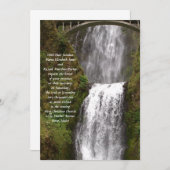 Multomah滝とBridge結婚's 招待状 (正面/裏面)