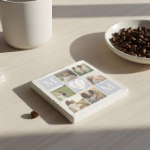 MumハートコラージュGird Monogram Keepsake ストーンコースター