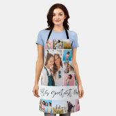 Mumフォトコラージュモダンタイポグラフィシンプルスタイリッシュ エプロン (着用した状態)